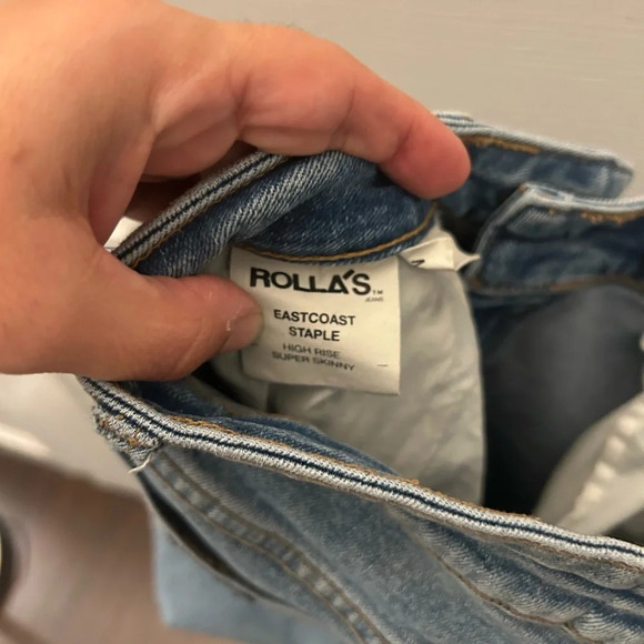 ! Rolla’s Eastcoast Ankle High Rise Skinny Jeans ~ Stacey Blue - Picture 7 of 7